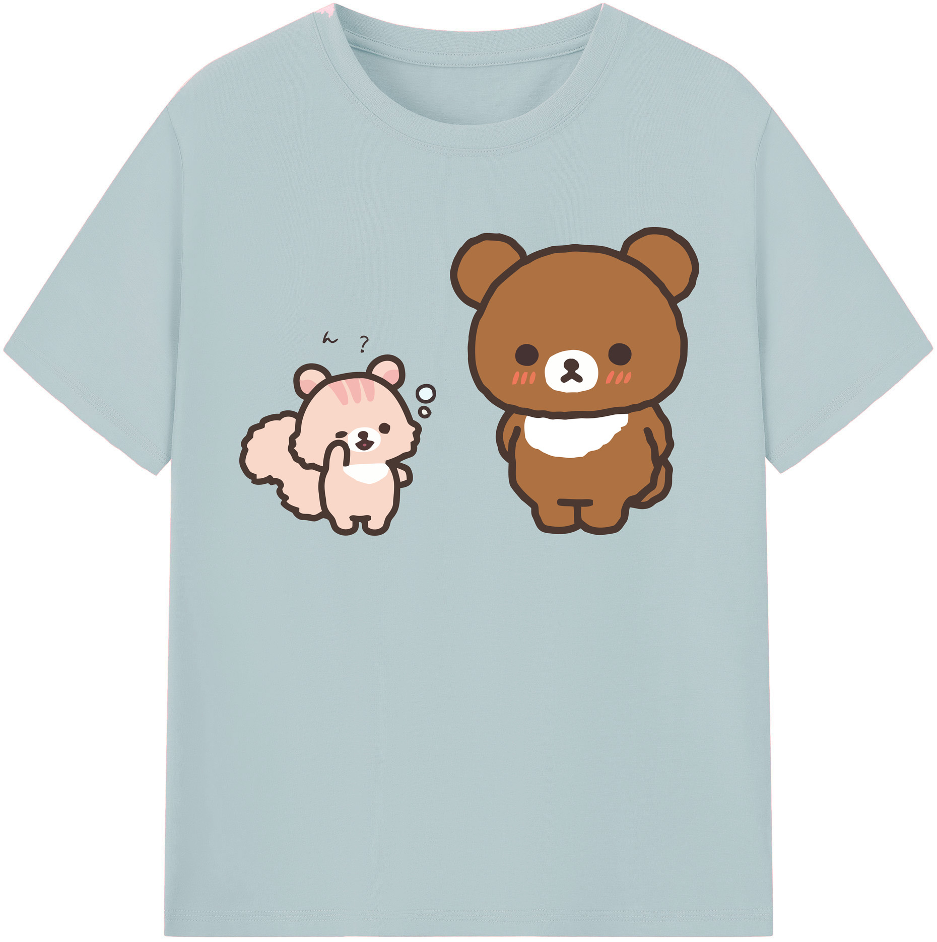 （画像用） リラックマ リラックマ キイロイトリ Rilakkuma Korilakkuma Kiiroitori 綿100％半袖Tシャツ（フロントプリント）